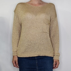 Stickad Tröja Lurex GULD