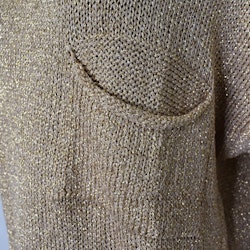 Stickad Tröja Lurex GULD