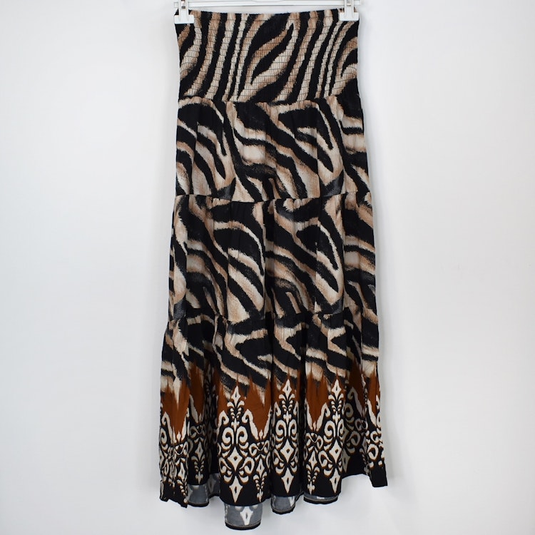 Kjol Boho Flora Zebra SVART - Stajl Agenturer