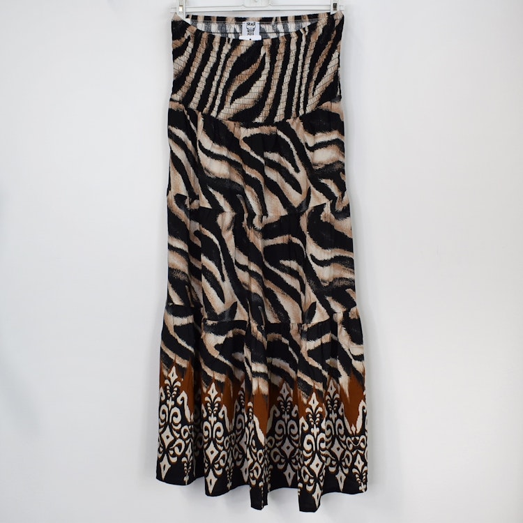 Kjol Boho Flora Zebra SVART - Stajl Agenturer