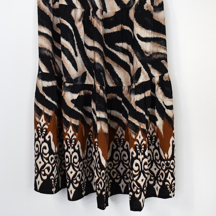 Kjol Boho Flora Zebra SVART - Stajl Agenturer