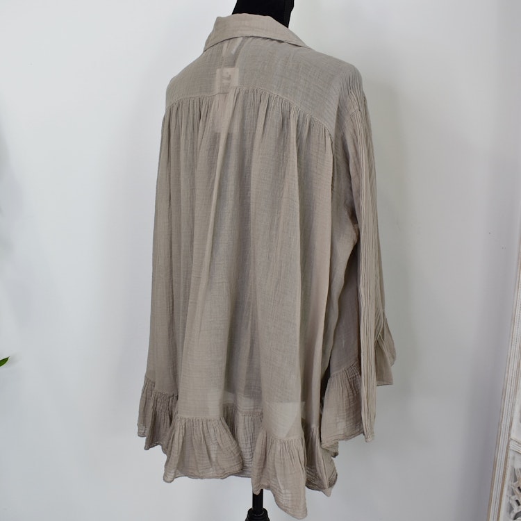 Bomullsblus Heather BEIGE - Stajl Agenturer