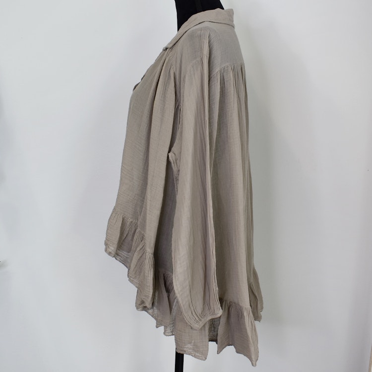 Bomullsblus Heather BEIGE - Stajl Agenturer
