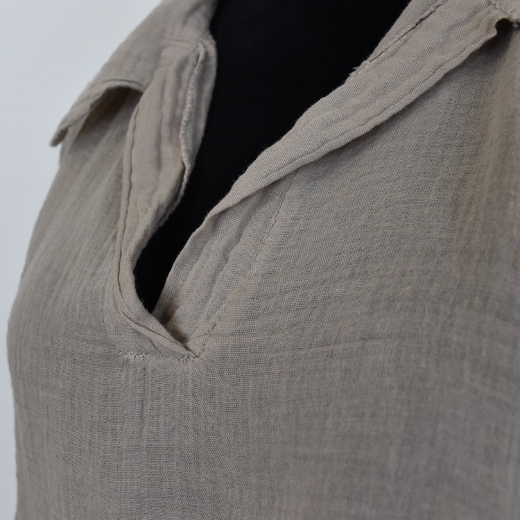 Bomullsblus Heather BEIGE - Stajl Agenturer