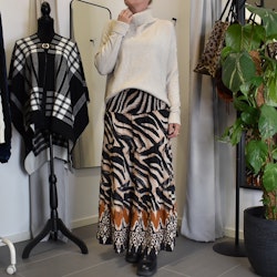 Kjol Boho Flora Zebra SVART - Stajl Agenturer