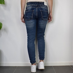 Jeans Jogger med resårmidja MÖRK BLÅ - Newplay