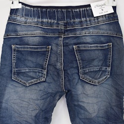Jeans Jogger med resårmidja MÖRK BLÅ - Newplay