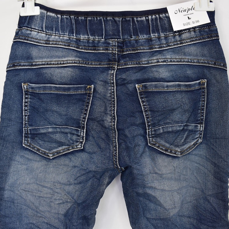 Jeans Jogger med resårmidja MÖRK BLÅ - Newplay