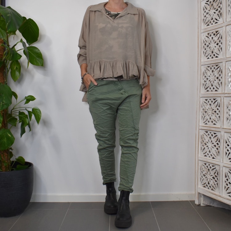 Bomullsblus Heather BEIGE - Stajl Agenturer