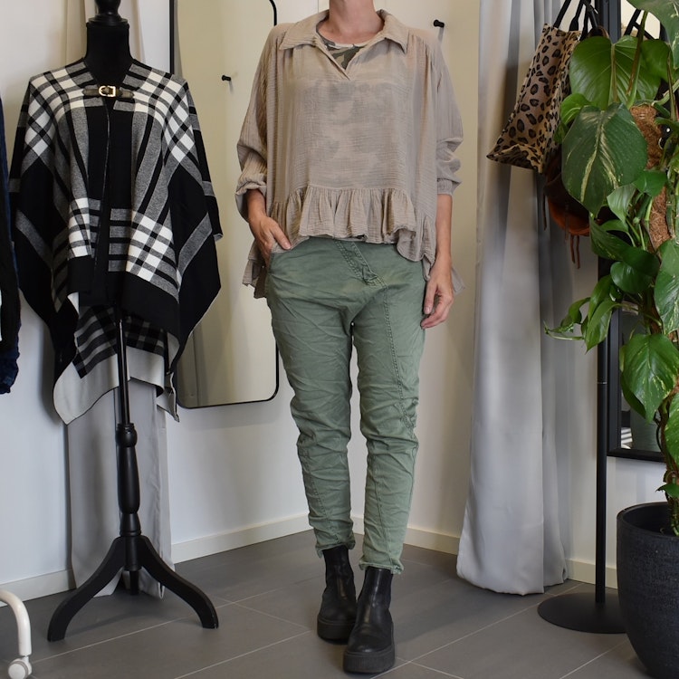 Bomullsblus Heather BEIGE - Stajl Agenturer