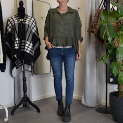 Bomullsblus Heather KAKIGRÖN - Stajl Agenturer