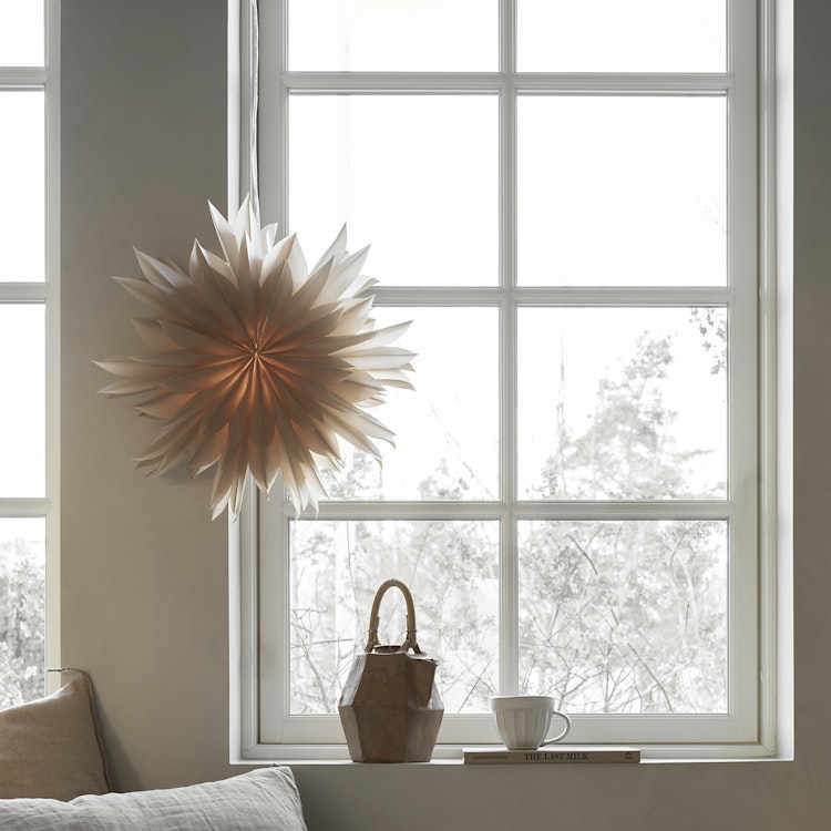 Pappersstjärna Athena 50cm BEIGE - Watt & Veke