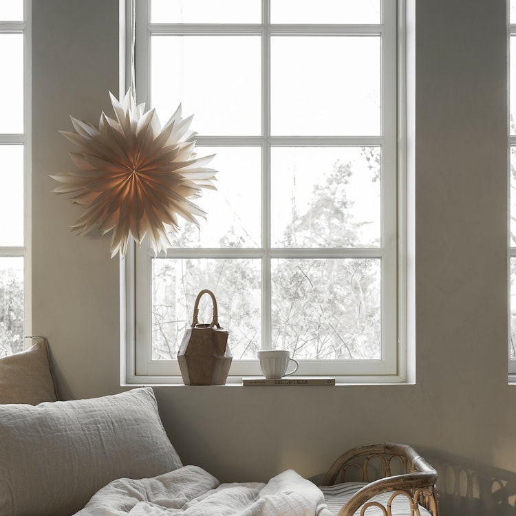 Pappersstjärna Athena 50cm BEIGE - Watt & Veke