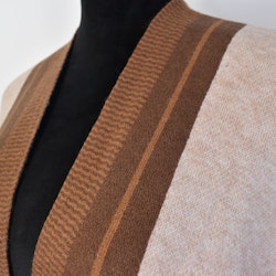 Poncho-sjal med fickor BEIGE