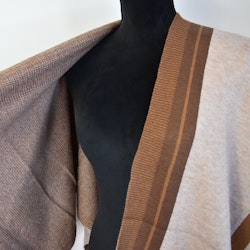 Poncho-sjal med fickor BEIGE