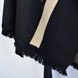 Poncho-sjal med fickor SVART