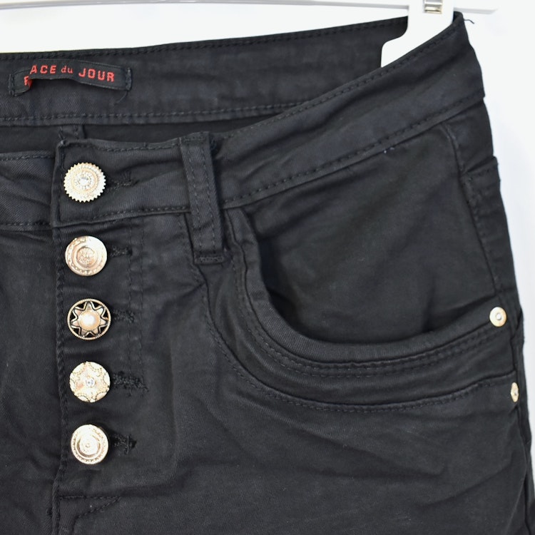 Jeans med knappmix SVART/GULD - Place du Jour