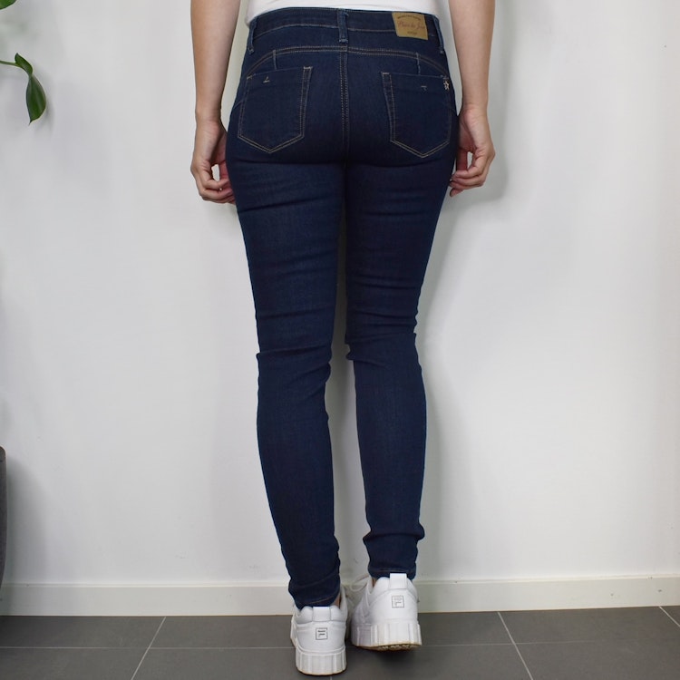 Jeans Slim med gylf MÖRK BLÅ - Place du Jour