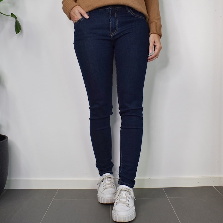 Jeans Slim med gylf MÖRK BLÅ - Place du Jour