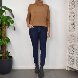 Jeans Slim med gylf MÖRK BLÅ - Place du Jour
