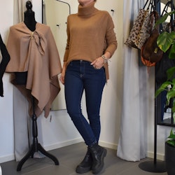 Jeans Slim med gylf MÖRK BLÅ - Place du Jour