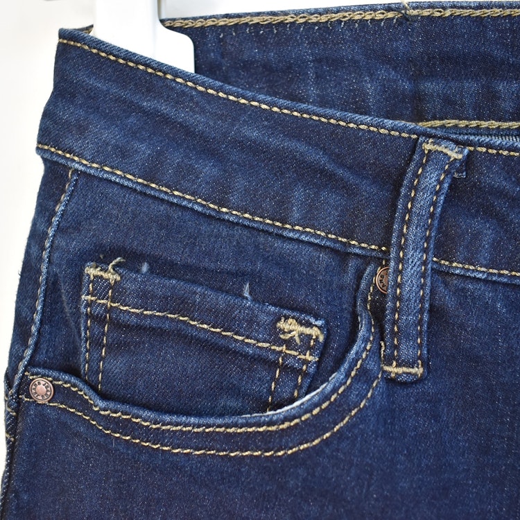 Jeans Slim med gylf MÖRK BLÅ - Place du Jour