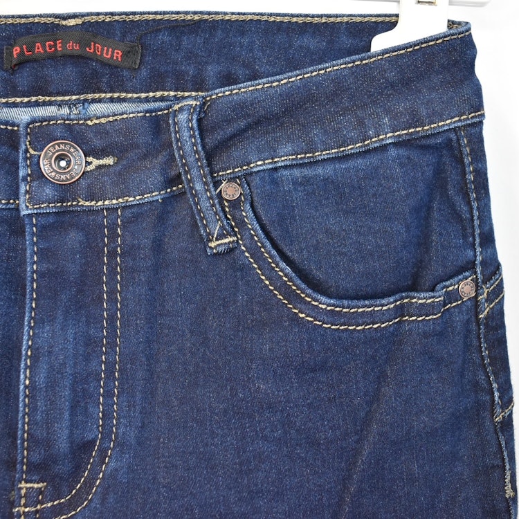 Jeans med gylf MÖRK DENIM - Place du Jour