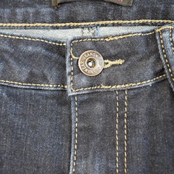 Jeans Slim med gylf MÖRK BLÅ - Place du Jour