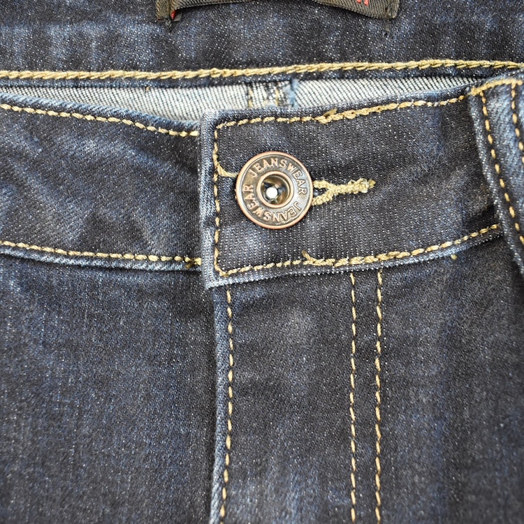 Jeans Slim med gylf MÖRK BLÅ - Place du Jour