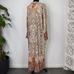Klänning Selma Mönstrad BEIGE - Marta du Chateau