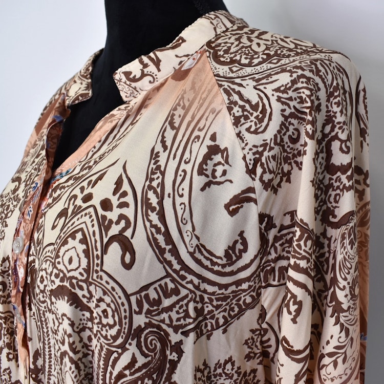 Klänning Selma Mönstrad BEIGE - Marta du Chateau