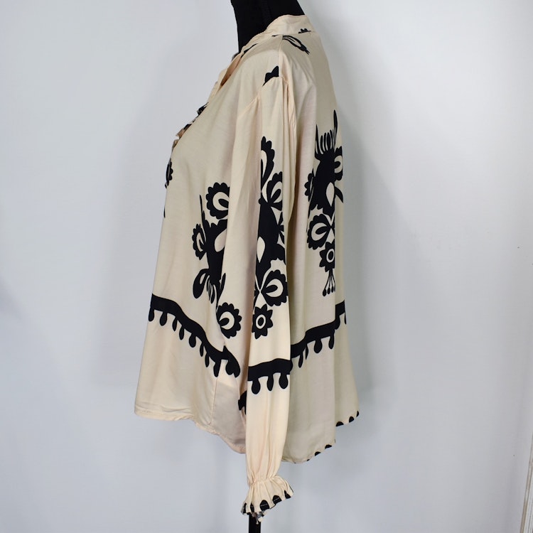 Blus Aya Medaljong BEIGE - Marta du Chateau