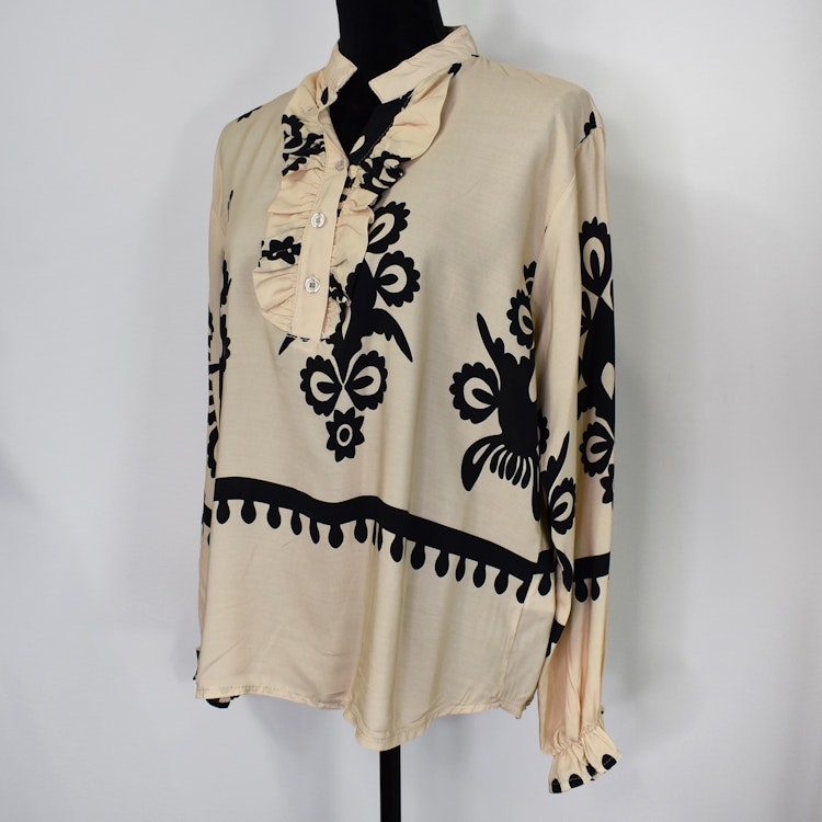 Blus Aya Medaljong BEIGE - Marta du Chateau