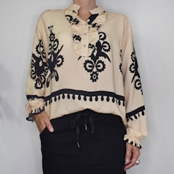 Blus Aya Medaljong BEIGE - Marta du Chateau