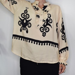 Blus Aya Medaljong BEIGE - Marta du Chateau