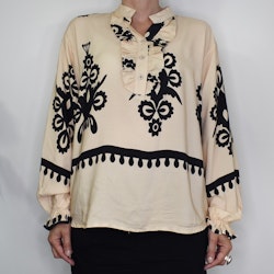 Blus Aya Medaljong BEIGE - Marta du Chateau