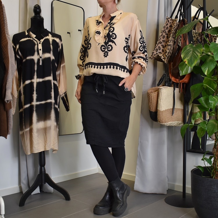 Blus Aya Medaljong BEIGE - Marta du Chateau
