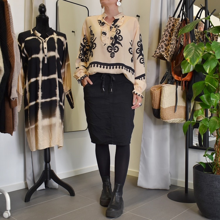 Blus Aya Medaljong BEIGE - Marta du Chateau