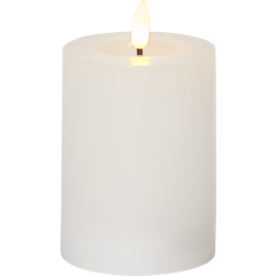 Blockljus LED Flamme Flow 12,5cm VIT - Star Trading