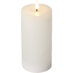 Blockljus LED Flamme Flow 17,5cm VIT - Star Trading