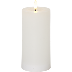 Blockljus LED Flamme Flow 17,5cm VIT - Star Trading