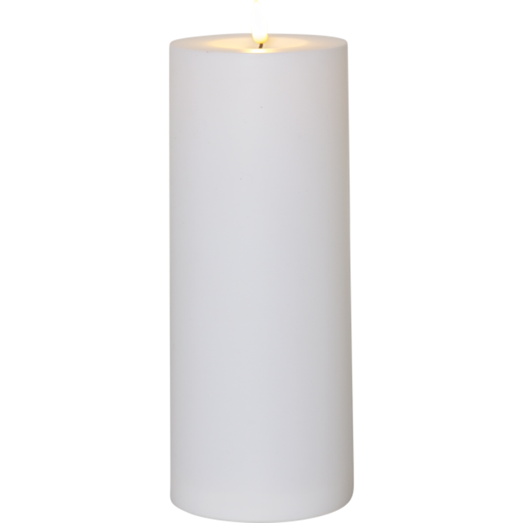 Blockljus LED Flamme Rak 27,5cm VIT - Star Trading