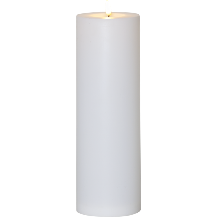 Blockljus LED Flamme Rak 32,5cm VIT - Star Trading
