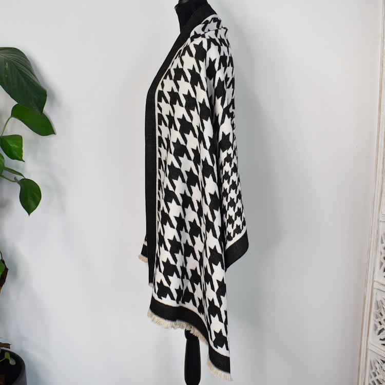 Halsduk Dogtooth SVART/ECRU