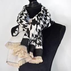 Halsduk Dogtooth SVART/ECRU