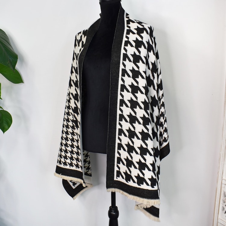 Halsduk Dogtooth SVART/ECRU