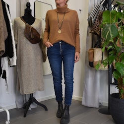Jeans Jogger med knappar MÖRK BLÅ - Newplay