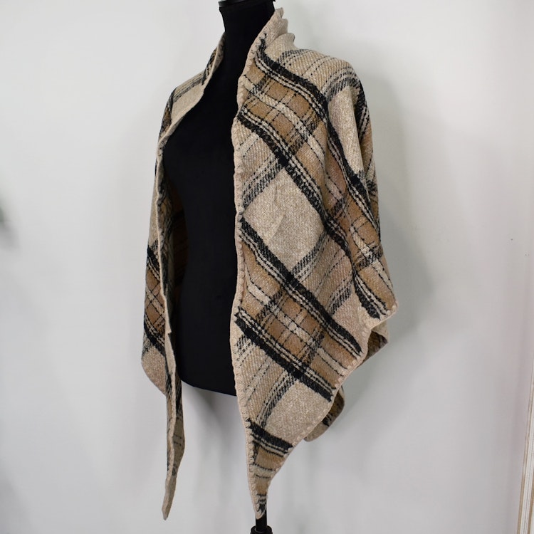 Sjal Stickad BEIGE