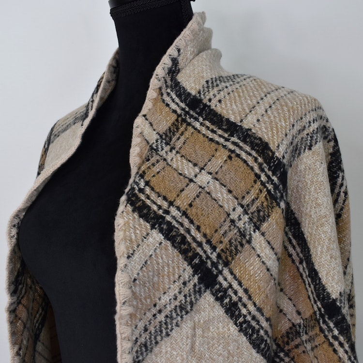 Sjal Stickad BEIGE