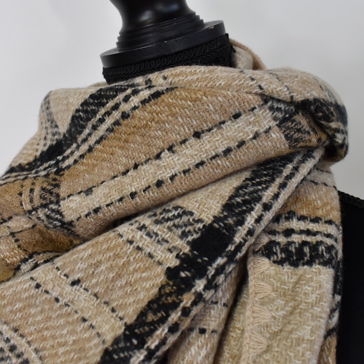 Sjal Stickad BEIGE